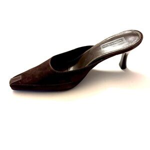 NORDSTROM Brown Suede Kitten Heels Mules